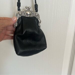 Brighton Black Leather Elegant Women's Bag. One World Purse